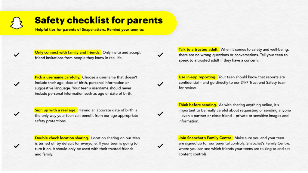 Snapchat Safety-Checklist-for-Parents