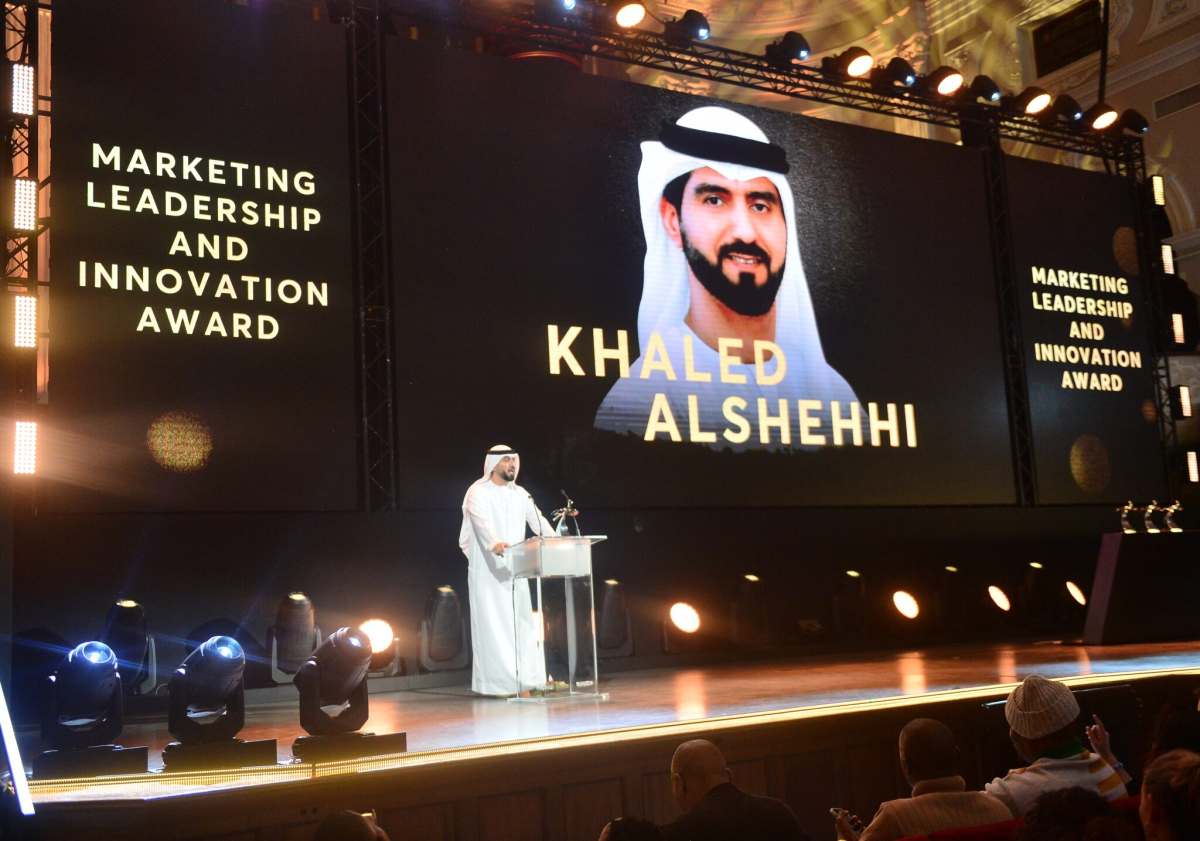 Khaled AlShehhi, accepts Loeries Marketing Leadership & Innovation award