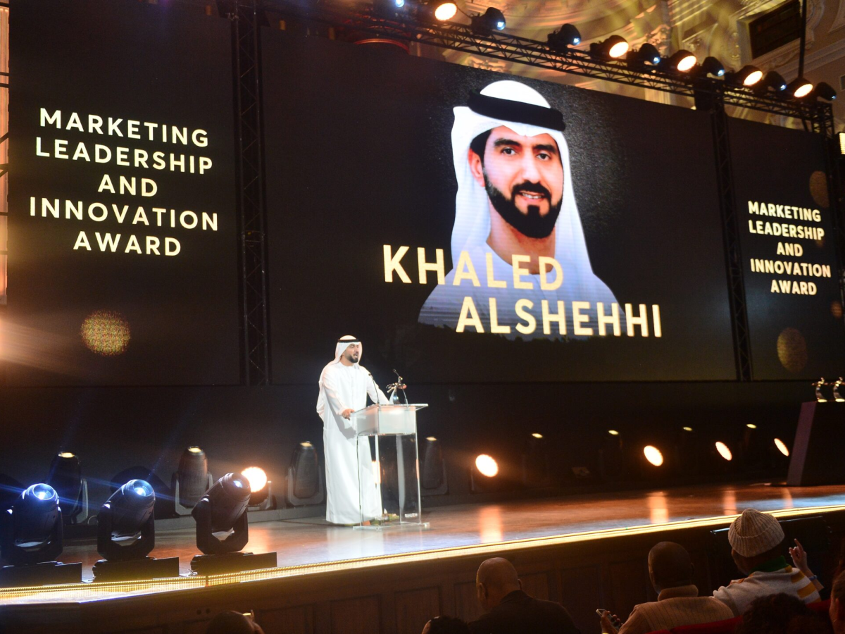 Khaled AlShehhi, accepts Loeries Marketing Leadership & Innovation award