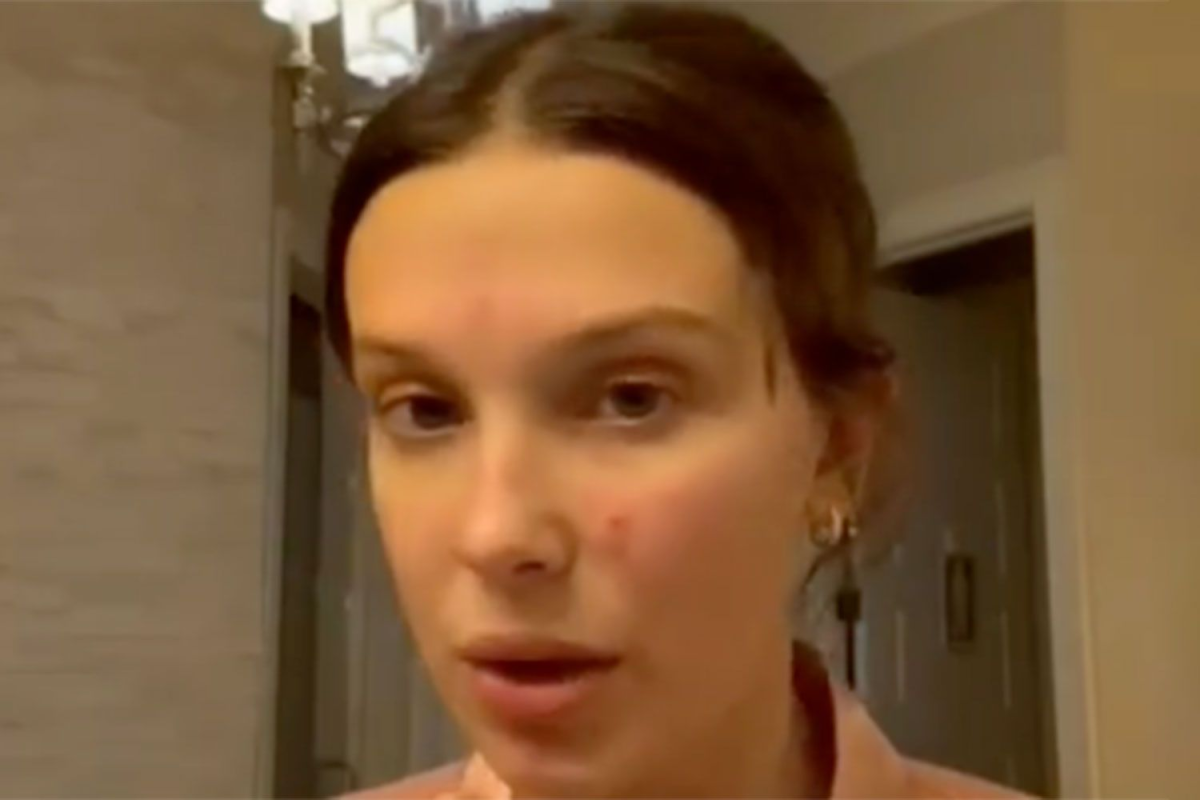 Millie Bobby Brown reveals acne skin, asking for help - no makeup